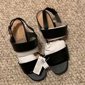 Black heeled sandals